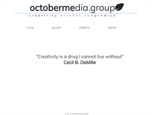 Tablet Screenshot of octobermedia.com